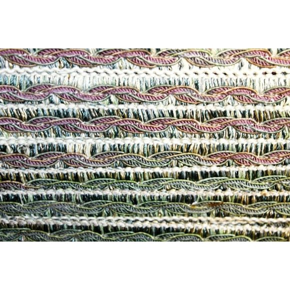 CONSO TRIM 021415 VNT19 Olive, Gold, Burgundy  3/4″ wide Woven Rope Twist Braid - Picture 4 of 9